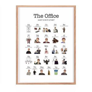 The Office Dwight Schrute Alphabet Print